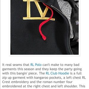 RL club hoodie